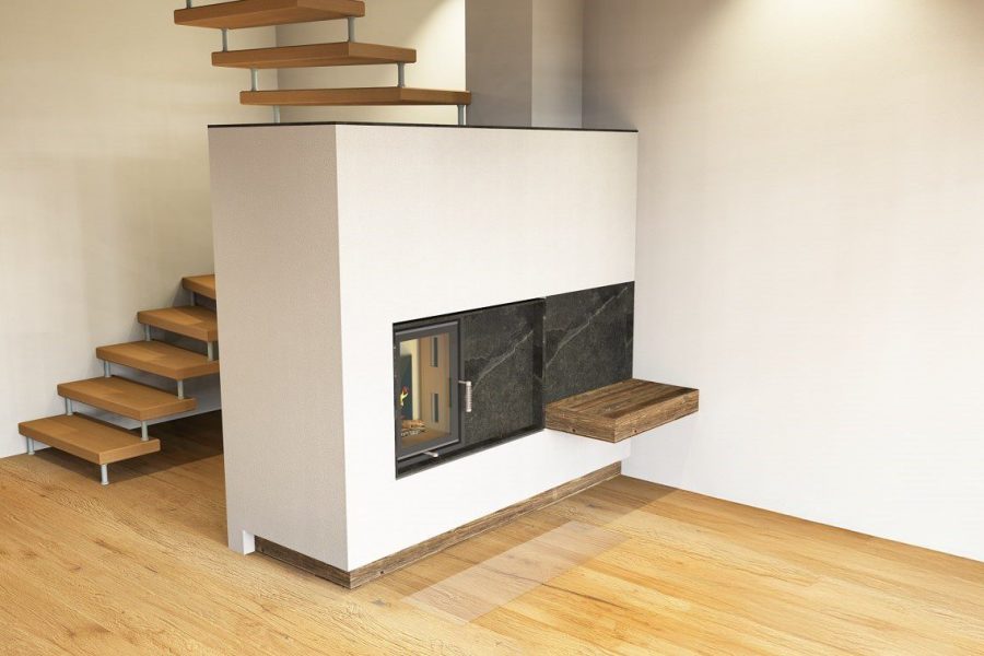Grundofen mit Schiefer Platten-1500