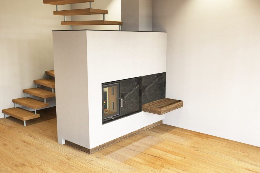 Grundofen mit Schiefer Platten-1500